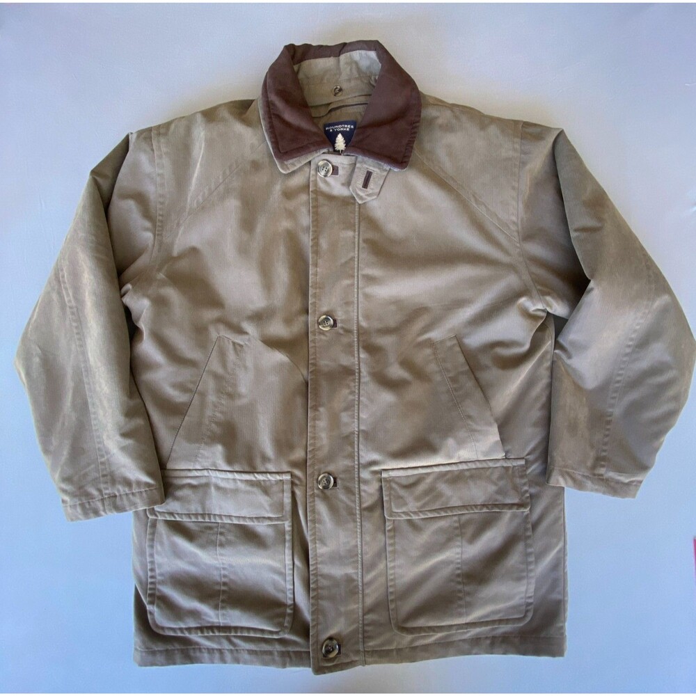 Roundtree & Yorke Outdoors Men's Large Tan Field Coat Thermolite Insulated